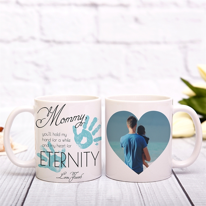 Picture of Hold My Hand Mommy Blue Mug