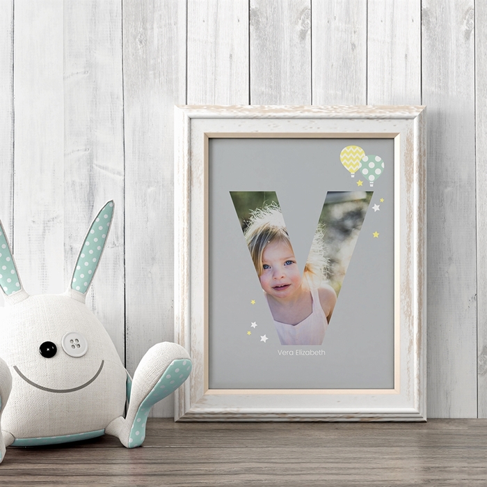 Picture of Baby & Kids Letter V Poster