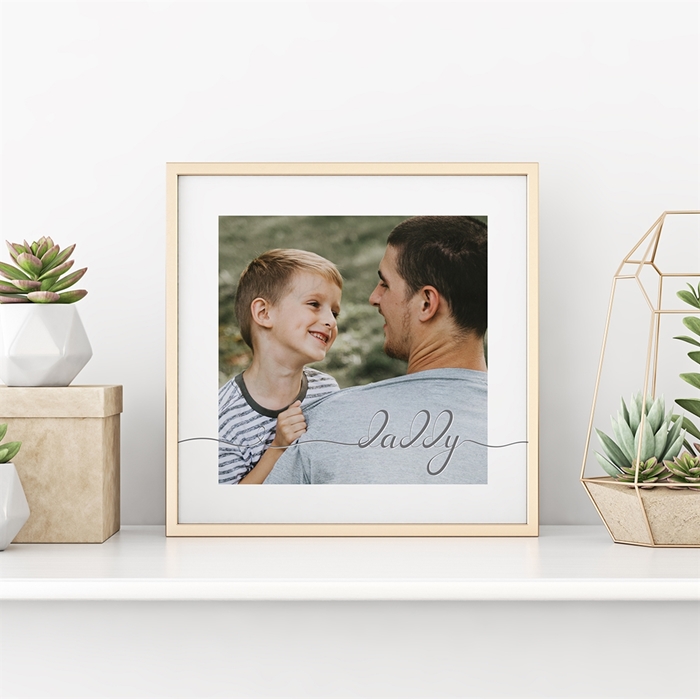 Picture of Daddy Script Personalized Poster