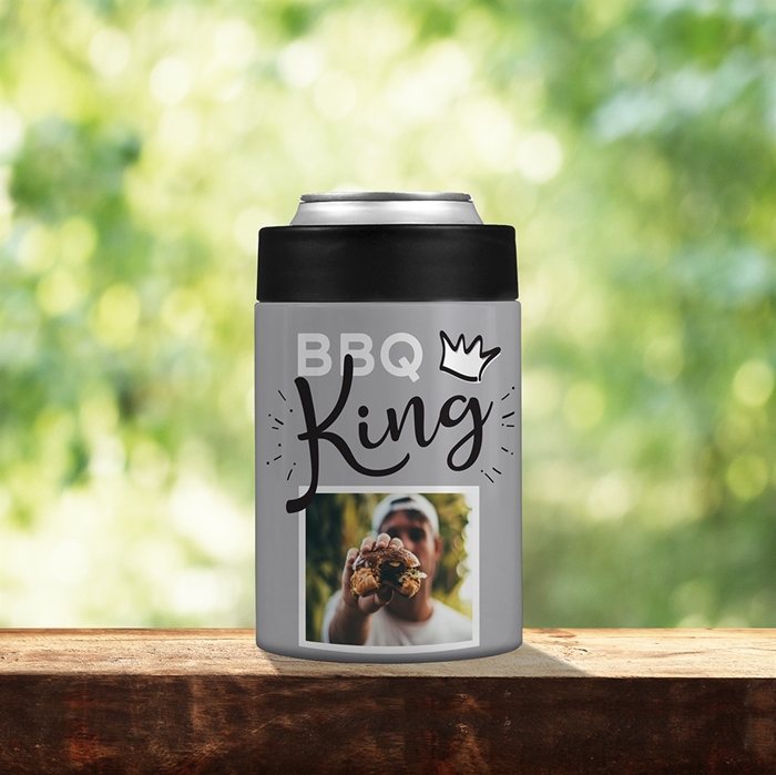 Picture of BBQ King Grey Stainless Steel Koozie