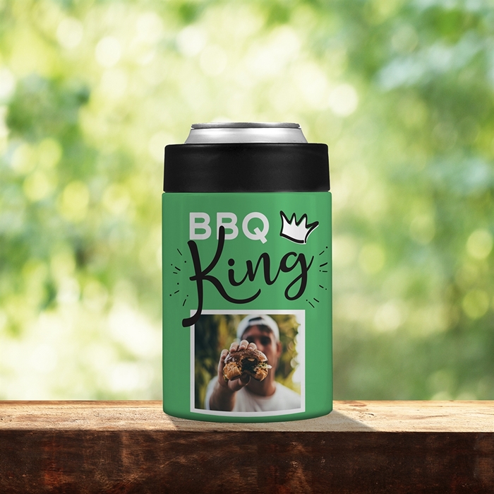 Picture of BBQ King Green Stainless Steel Koozie