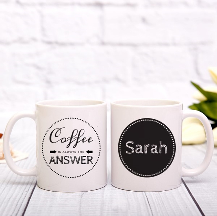 Picture of Coffee Is Always The Answer Personalized Mug