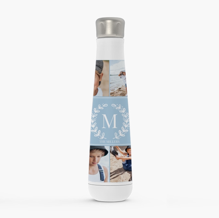 Picture of Blue Monogram Stainless Steel Water Bottle