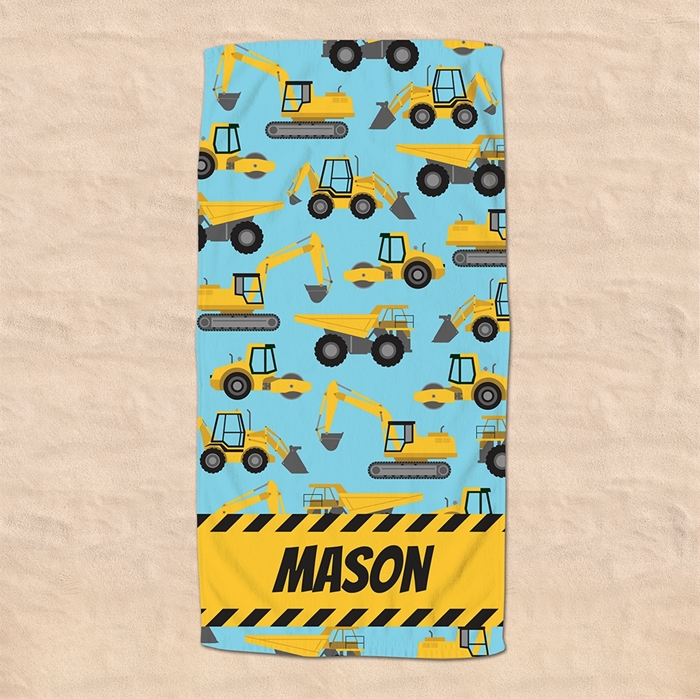 Picture of Construction Vehicles Beach Towel