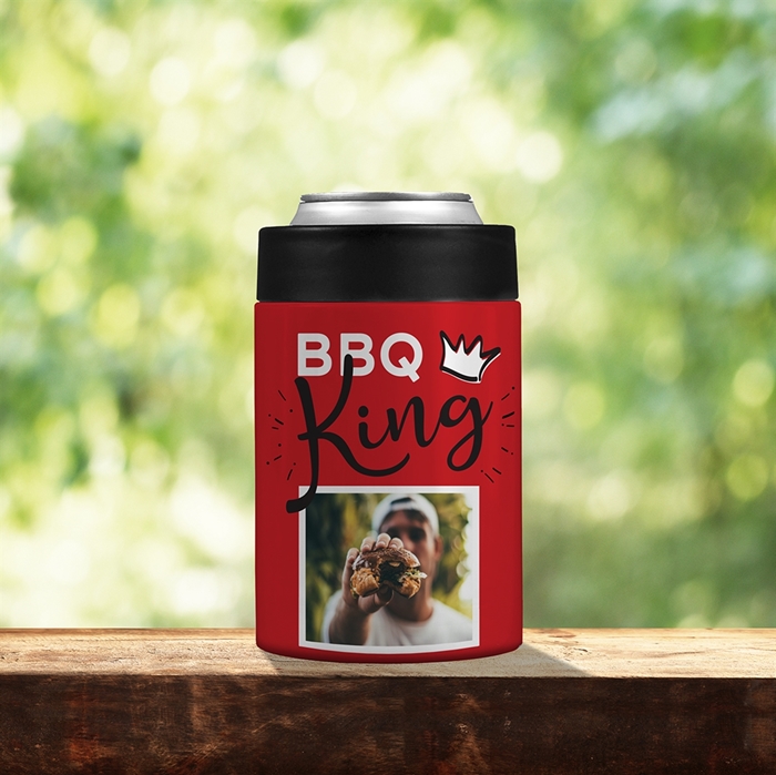 Picture of BBQ King Red Stainless Steel Koozie