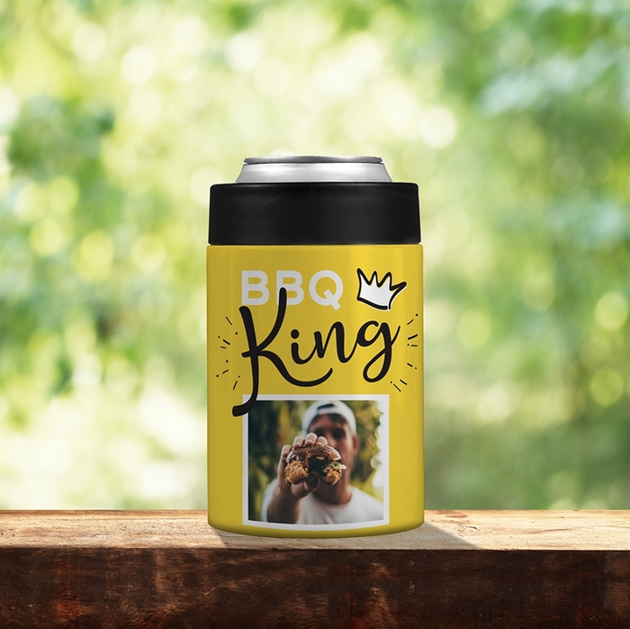 Picture of BBQ King Yellow Stainless Steel Koozie