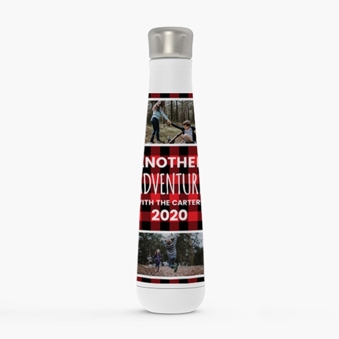 Picture of Red Buffalo Plaid Stainless Steel Water Bottle