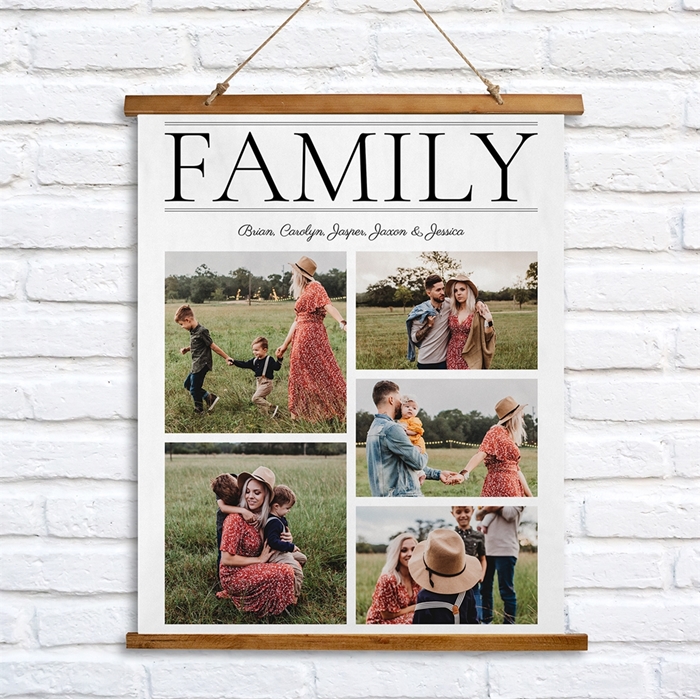 Picture of Family Wooden Wall Tapestry